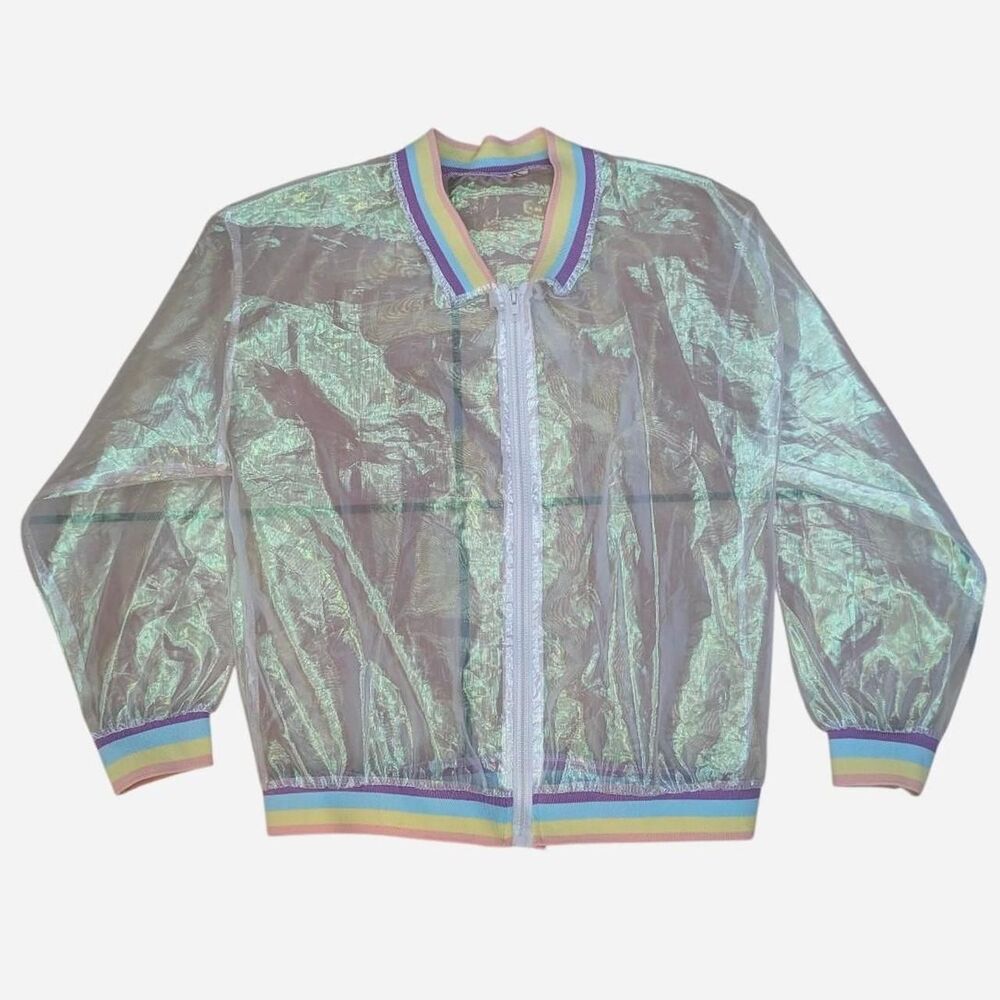 Women's Iridescent Bubble baseball style Jacket